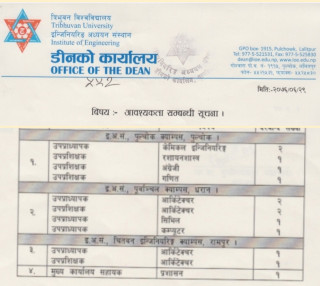 त्रिवि आइओएमले माग्यो करार सेवामा उप-प्राध्यापक तथा प्रशाशनिक कर्मचारी।