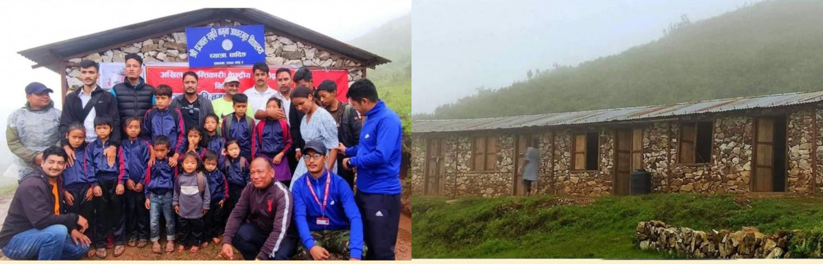अखिल (क्रान्तिकारी) द्वारा च्यात्रामा बिद्यालय निर्माण ।