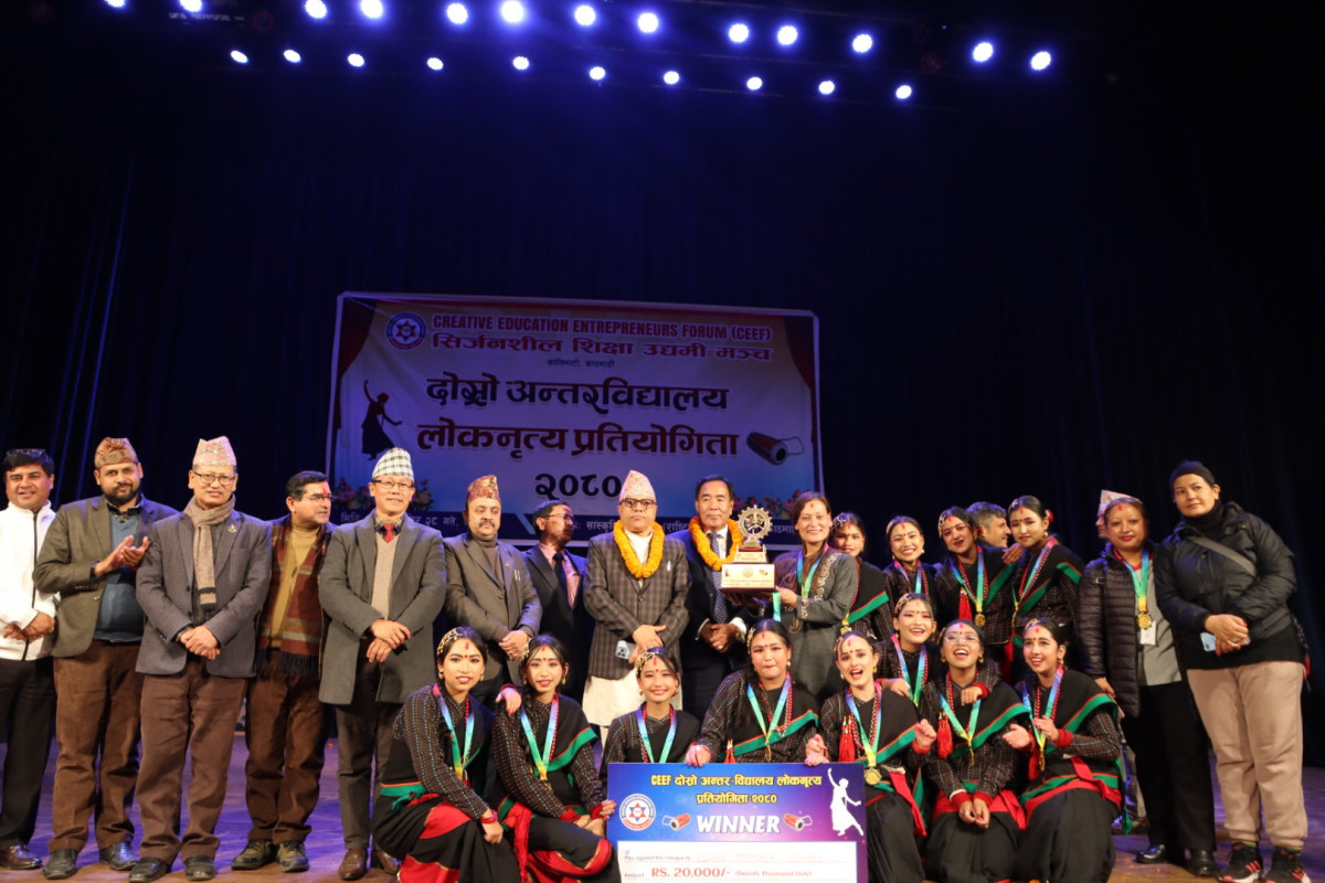 सेफले आयोजना गरेको अन्तर-बिद्यालय नृत्य प्रतियोगितामा इलेन मेमोरियल प्रथम