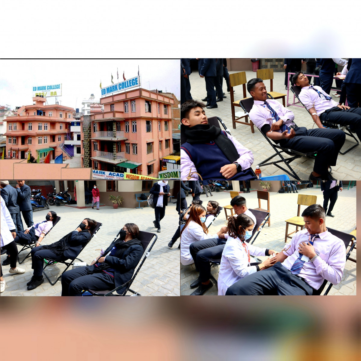 एड-मार्क कलेजमा रक्तदान आयोजना ।