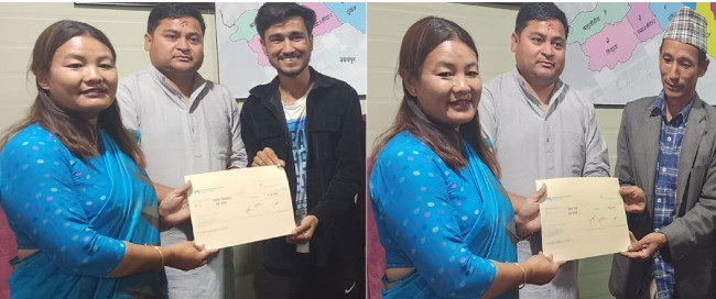 इन्जिनियरिङ पढ्न दुई जनालाई एक एक लाख प्रदान।
