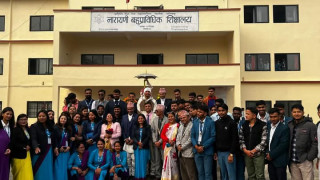 नारायणी बहुप्राविधिक शिक्षालयमा शिक्षा मन्त्रीले गरिन् अन्तरक्रिया