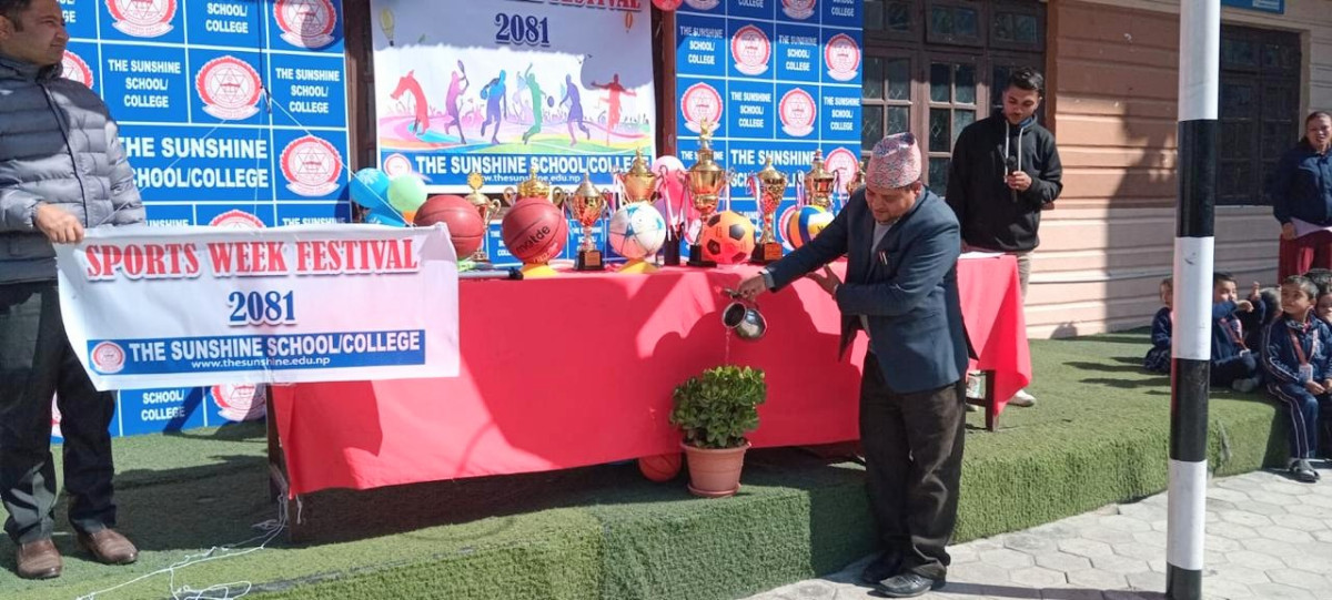 द सनसाइन स्कुलको खेलकुद सप्ताह उद्घाटन