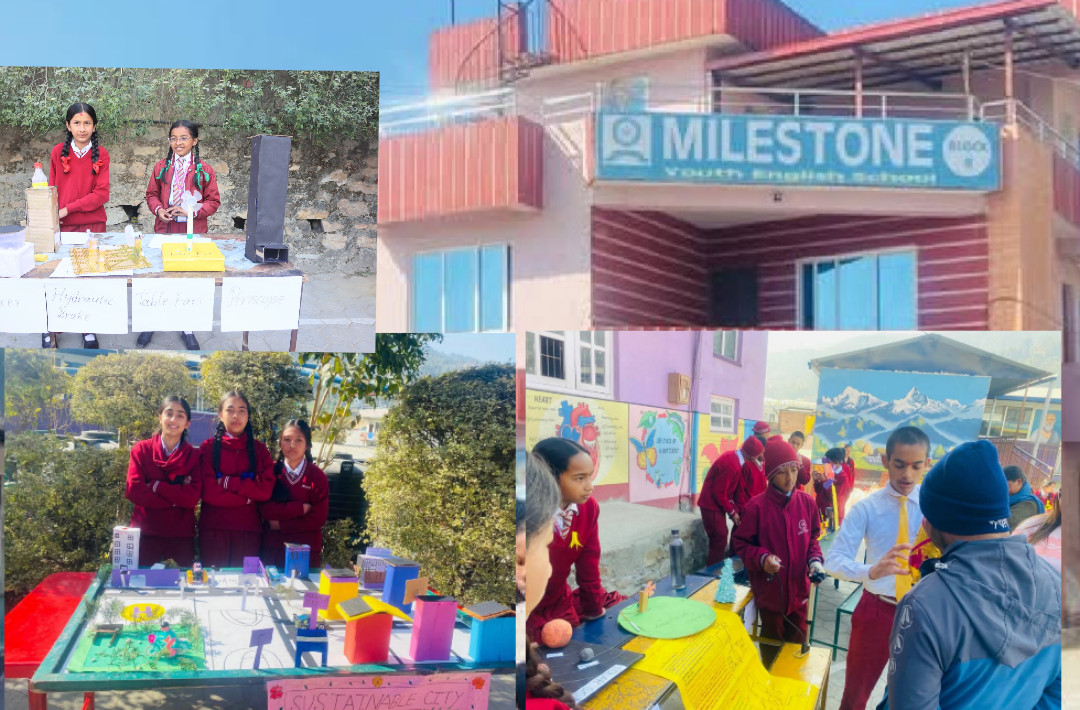 माइलस्टोन युथ इङ्लिस स्कुलद्वारा बिज्ञान तथा गणित प्रदर्शनी आयोजना