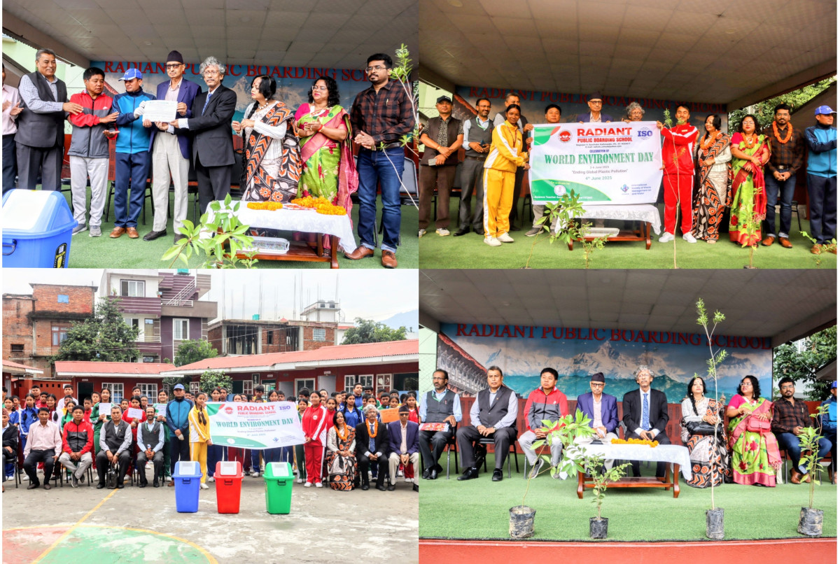 रेडियन्ट पब्लिक स्कुलद्वारा विश्व वातावरण दिवसमा सचेतना कार्यक्रम