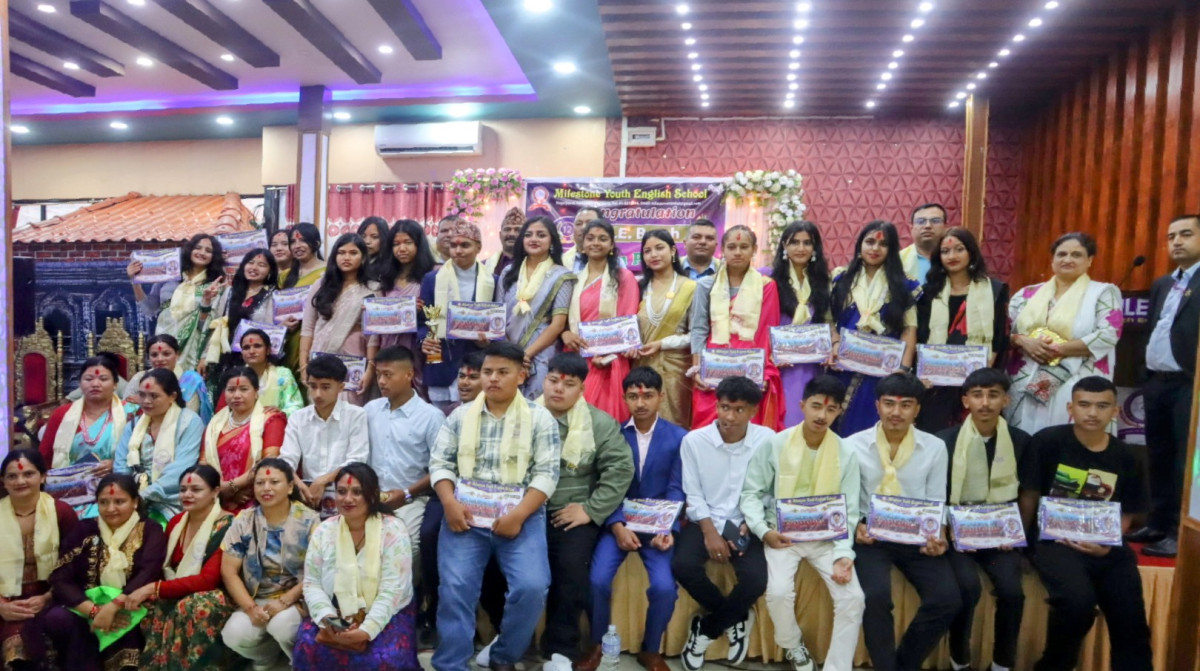 माइलस्टोन स्कुलले गर्यो एसईई २०८१ मा उत्तीर्ण विद्यार्थीलाई सम्मान