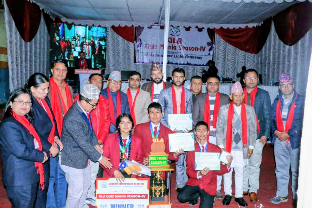गोकर्णेश्वर लाइट एकेडेमी (जिएलए) क्विज मेनिया सिजन चारको उपाधी कौसल स्कुललाई