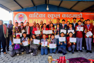 नोप्सोद्वारा आयोजित क्विज कन्टेस्टको उपाधी विभूति स्कुललाई