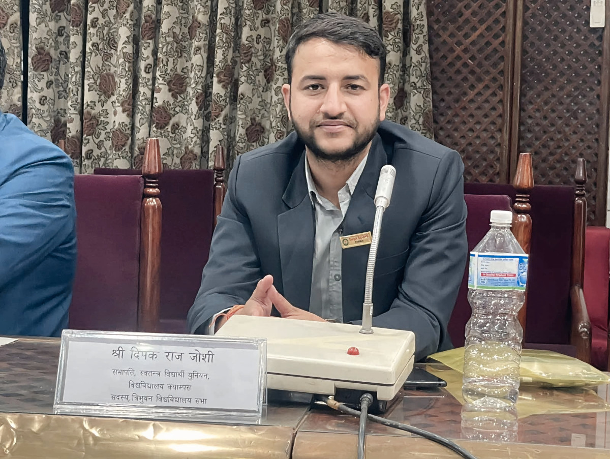 त्रिविको अतिक्रमित जग्गा फिर्ता लिन स्ववियु सभापति जोशीको माग